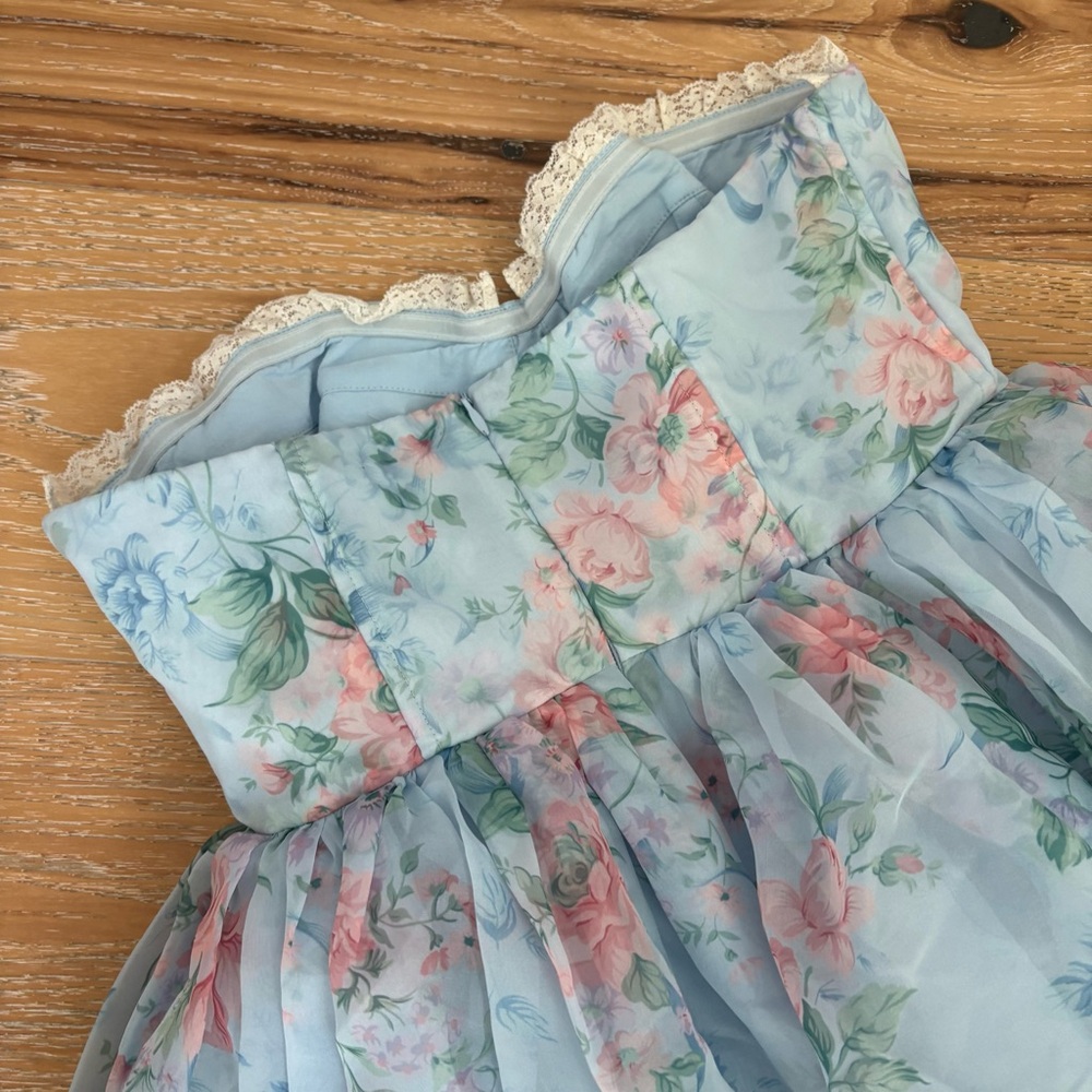 Selkie French Corset Puff Midi Dress - Picture 9 of 9